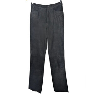 Vintage Real Clothes Black Genuine Leather Pants Women’s Size 2 High Waist Jeans